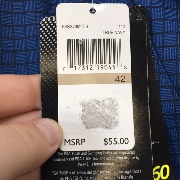 PGA Tour Men’s Motionflux 360 Blue Golf Shorts Size 42 NEW With Tags - Picture 13 of 13